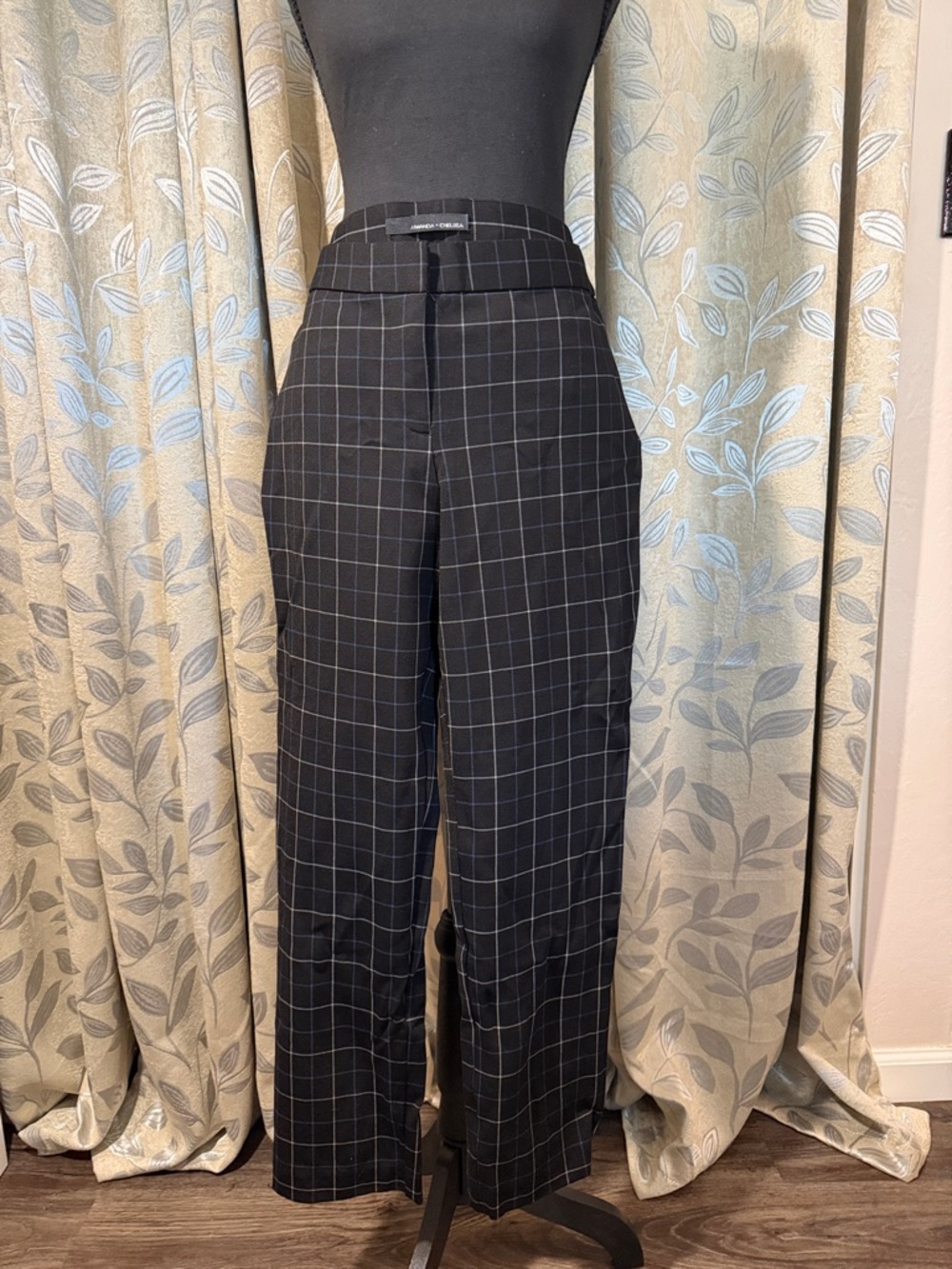Amanda and Chelsea Black Windowpane Trousers
